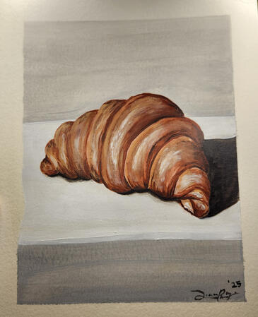 Croissant | Acrylic on Heavyweight Paper